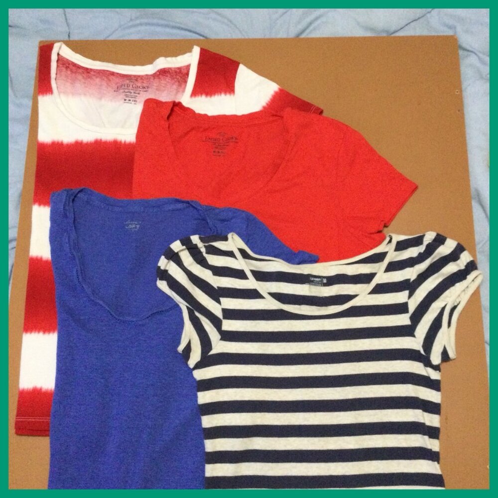 4 Casual Tops Lot, sz M